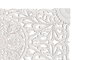 GINER Y COLOMER Cabecero o Panel Decorativo Entallado a Mano 166 cm Ancho, Blanco Envejecido, MDF, para Pared